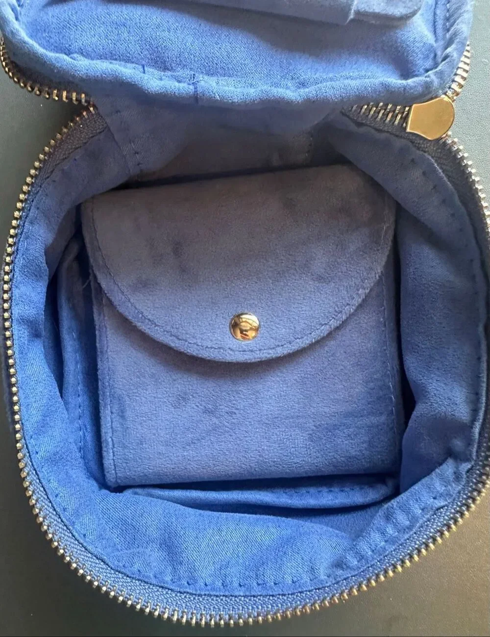 Purple Velvet Jewelry Organizer Travel Storage